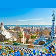 A cityscape view of Barcelona Spain