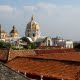 Picture of Latin American Catholic Church from the rooftop in Cartegena, Colombia. Taking NYC Spanish classes for travel.